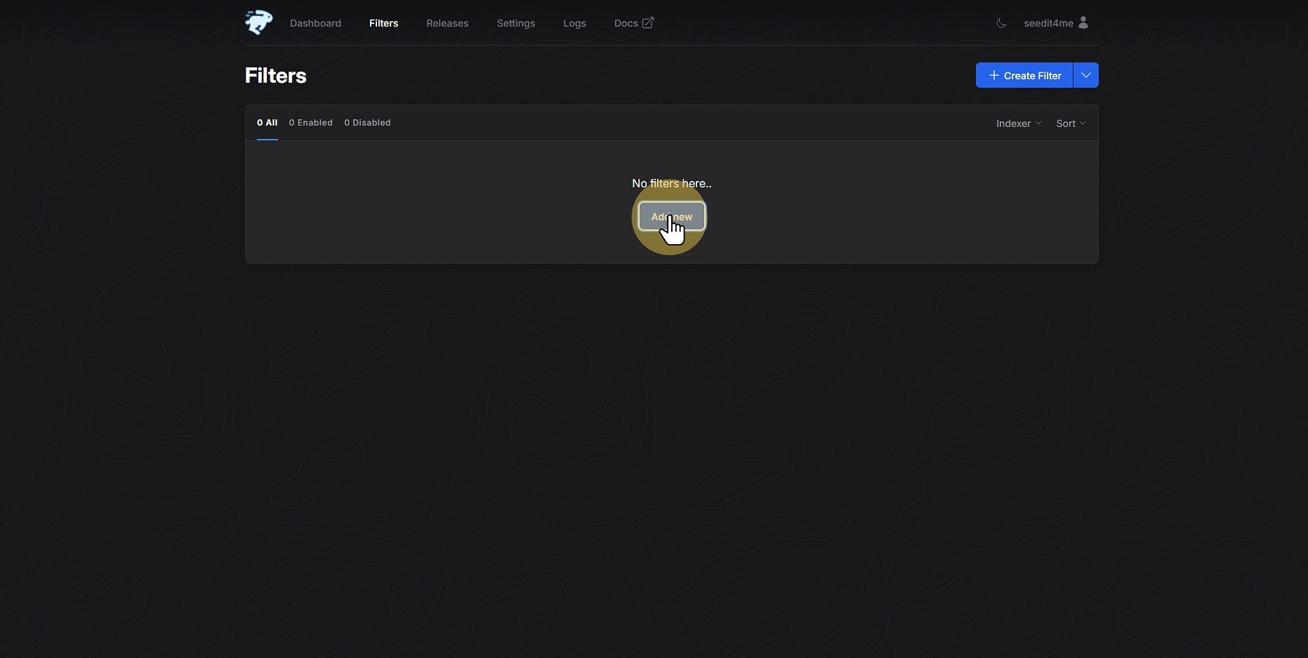 Click "Create filter"