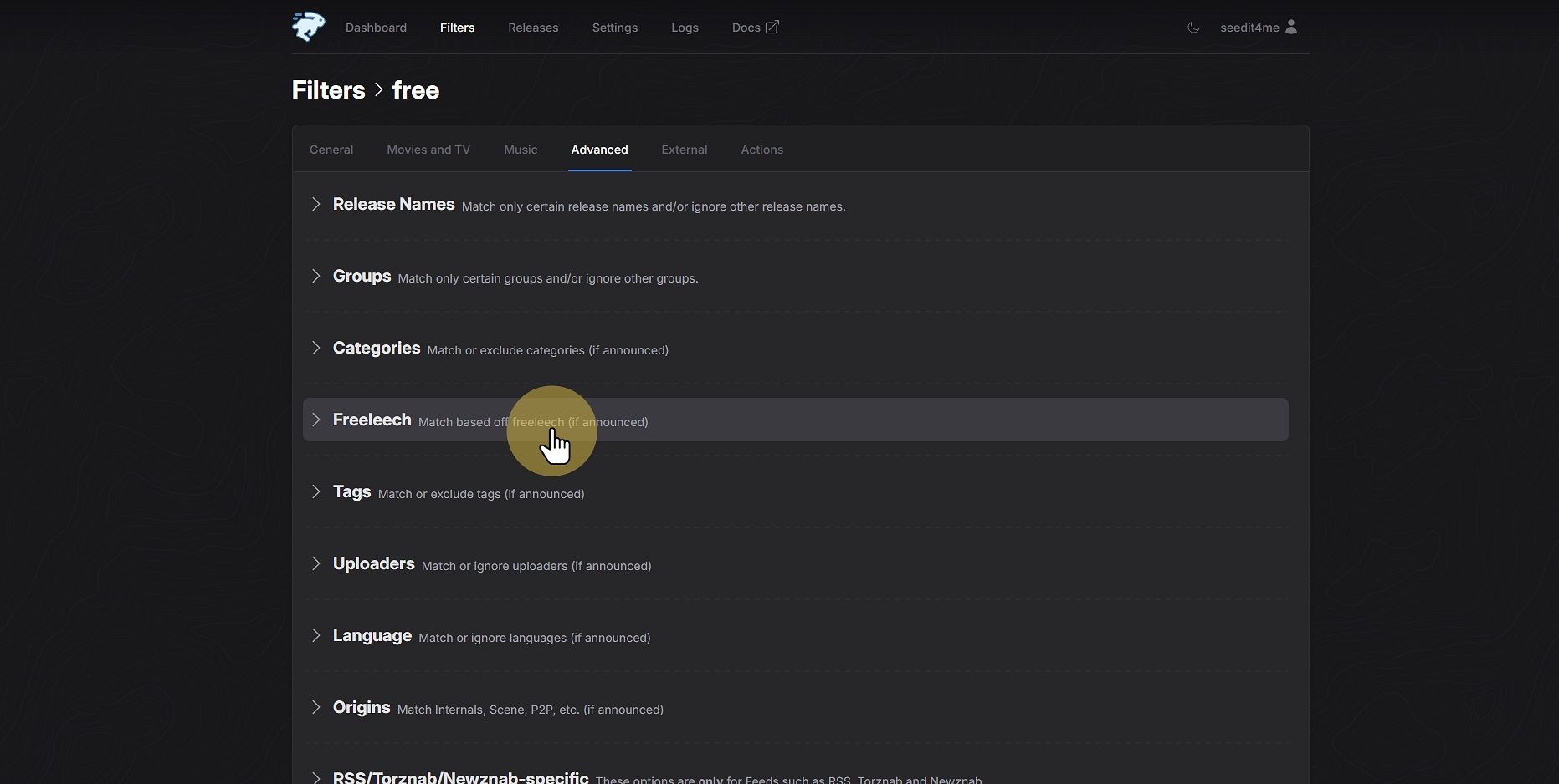 Click "FreeLeech"