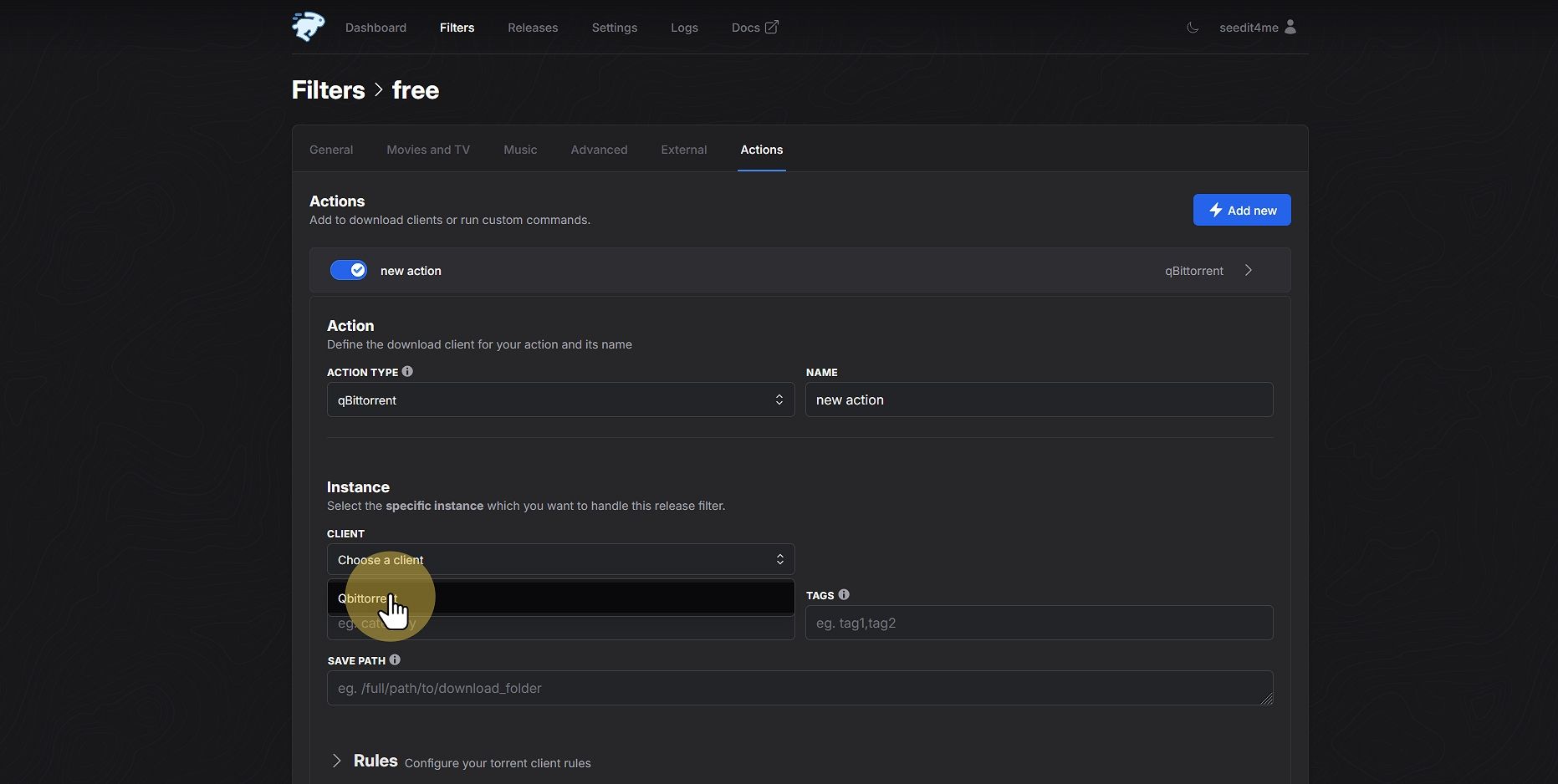 Click "Qbittorrent"