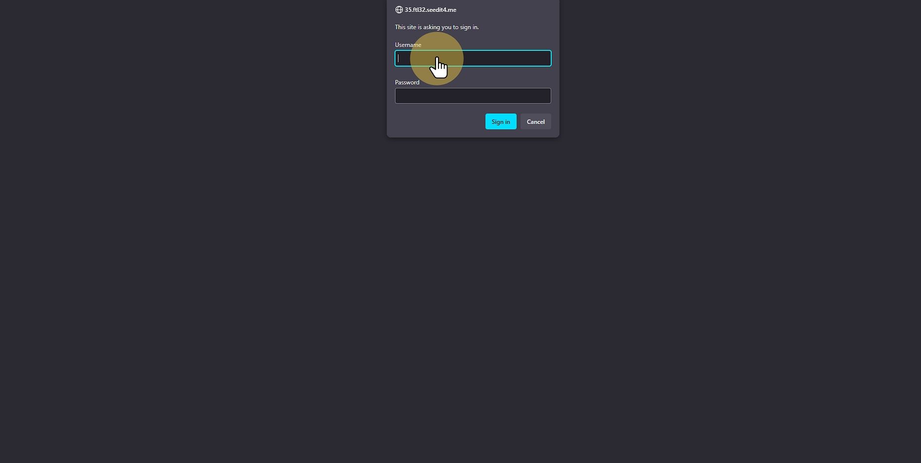 Click "Username"